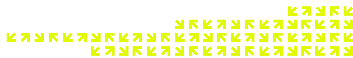Pattern of yellow arrow symbols pointing in various directions on a black background.