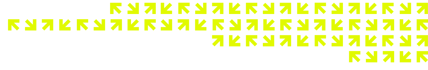 A black background with neon yellow arrow shapes pointing to the right, arranged in a grid pattern.