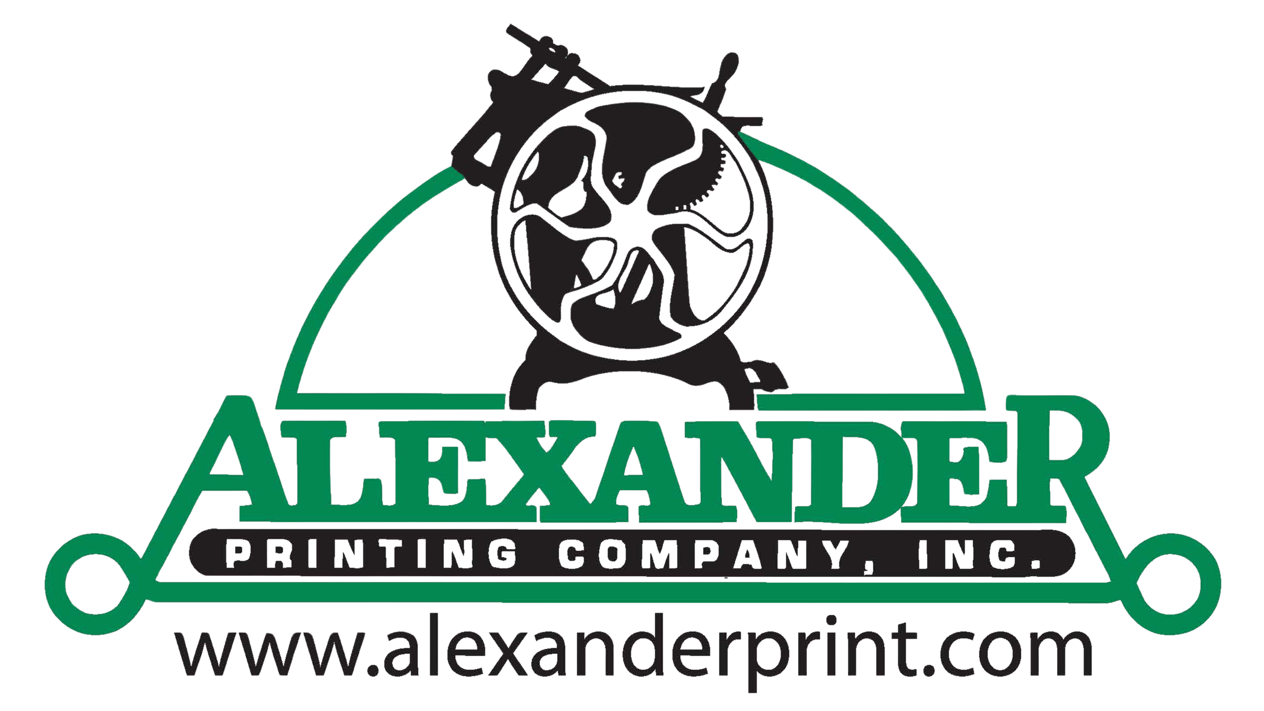 Alexander Printing Company logo custom printing services banners apparel