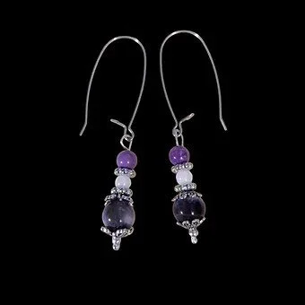 Amethyst and Pherterite Earrings