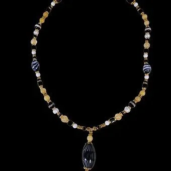 Black Zebra Pendant Necklace