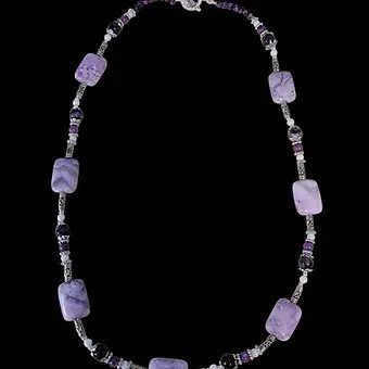 Rectangular Phosphosiderite Necklace