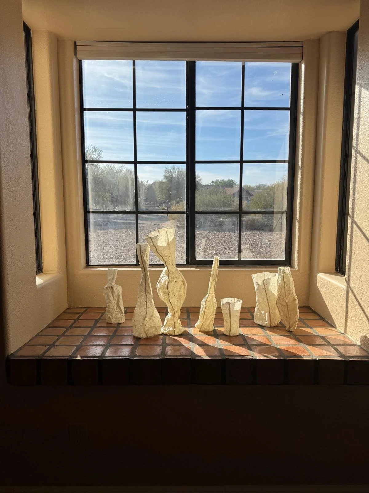 Lit Wing Hung- Still Life 2024: Made in USA Ratio 1:1 sewn with Singer heavy duty model 4432 reflective fabric, air in Arizona