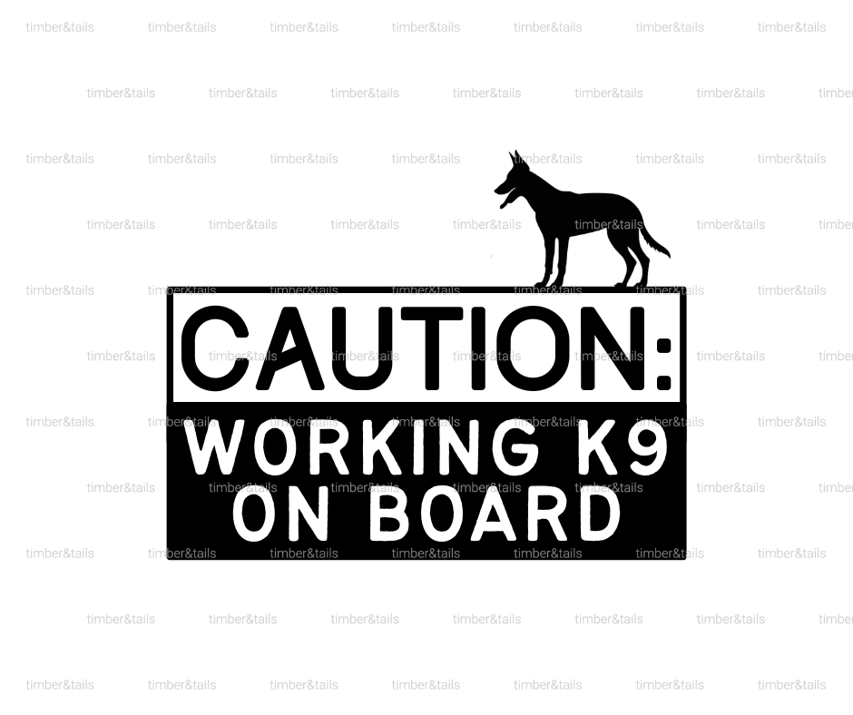 Working Dogs Caution Decal - Malinois