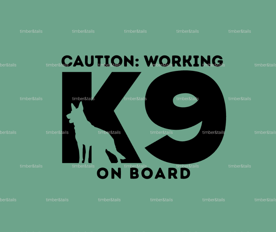 Working Dogs Caution Decal