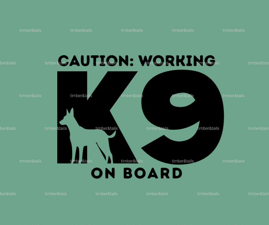 Working Dogs Caution Decal