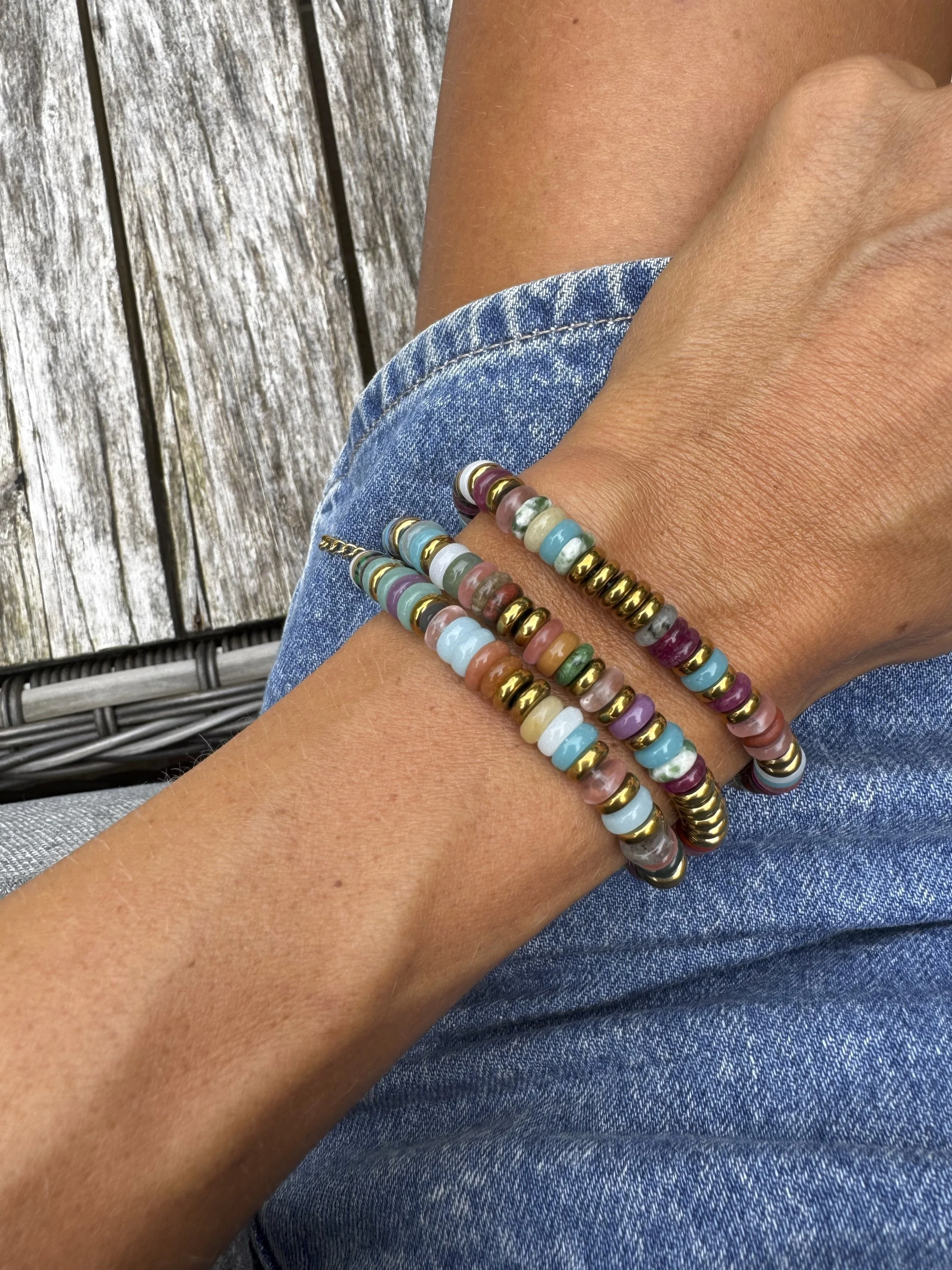 Summer Radiance 14k Gold Crystal Bracelet