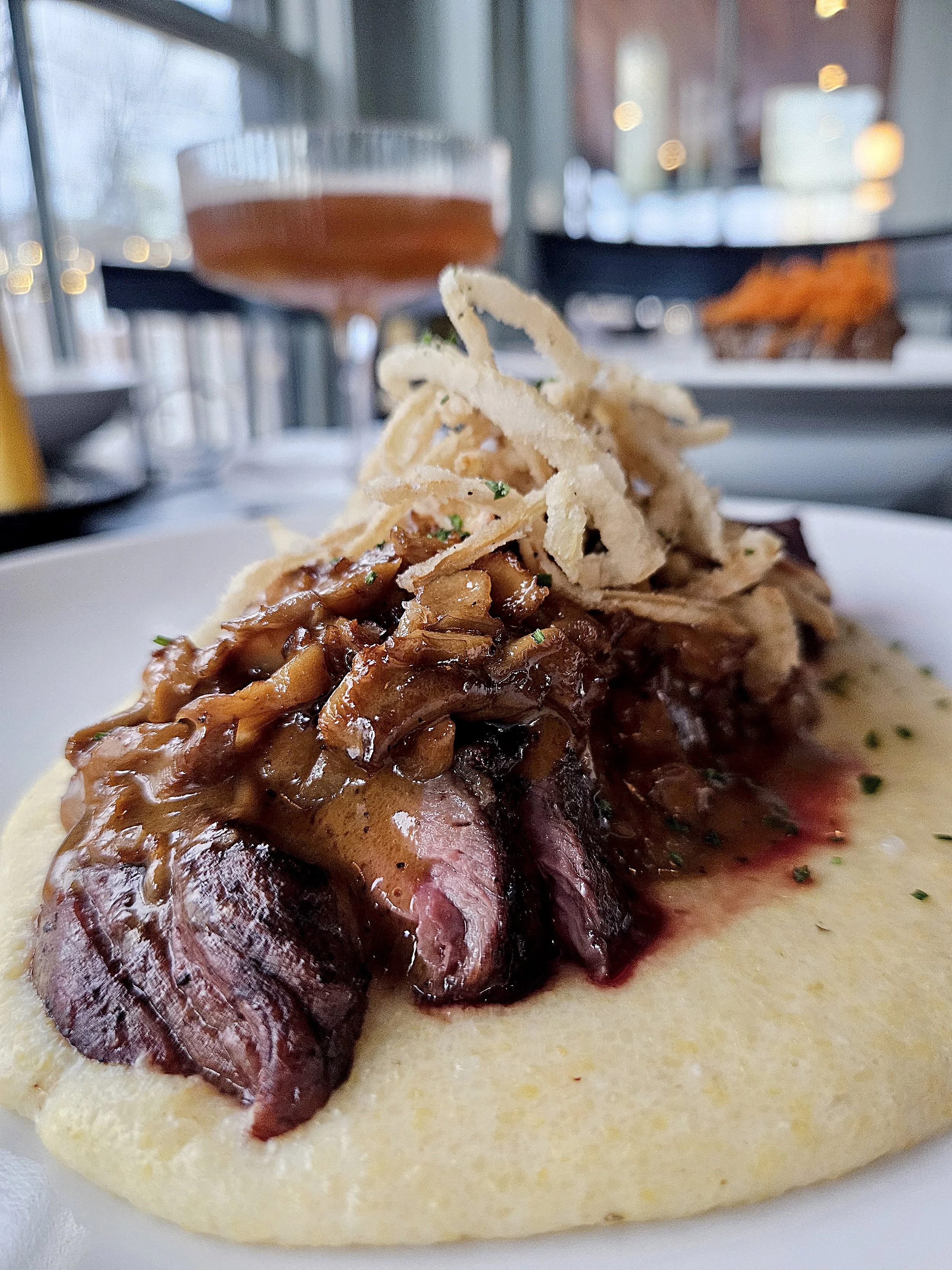 Beef and mashed potatoes