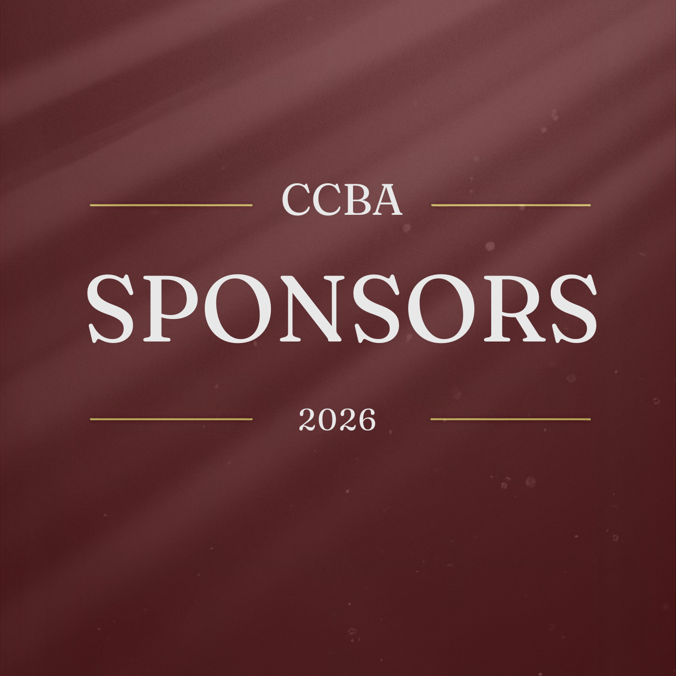 CCBA 2026 Sponsorship Packages