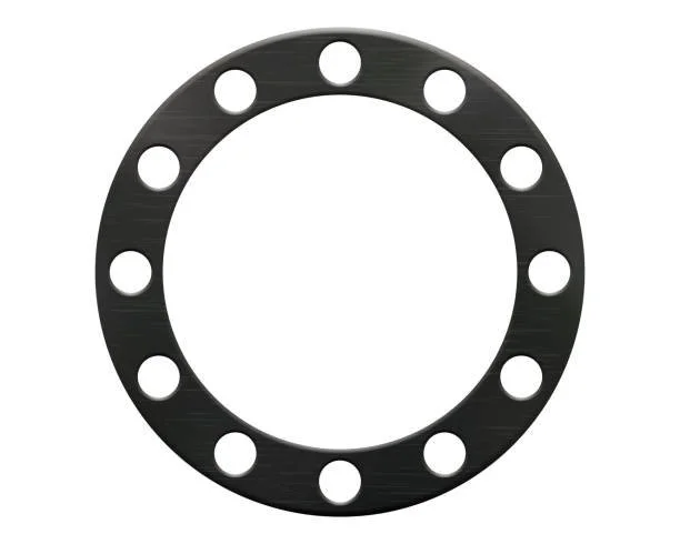 Black circular rubber gasket with evenly spaced holes around the perimeter.