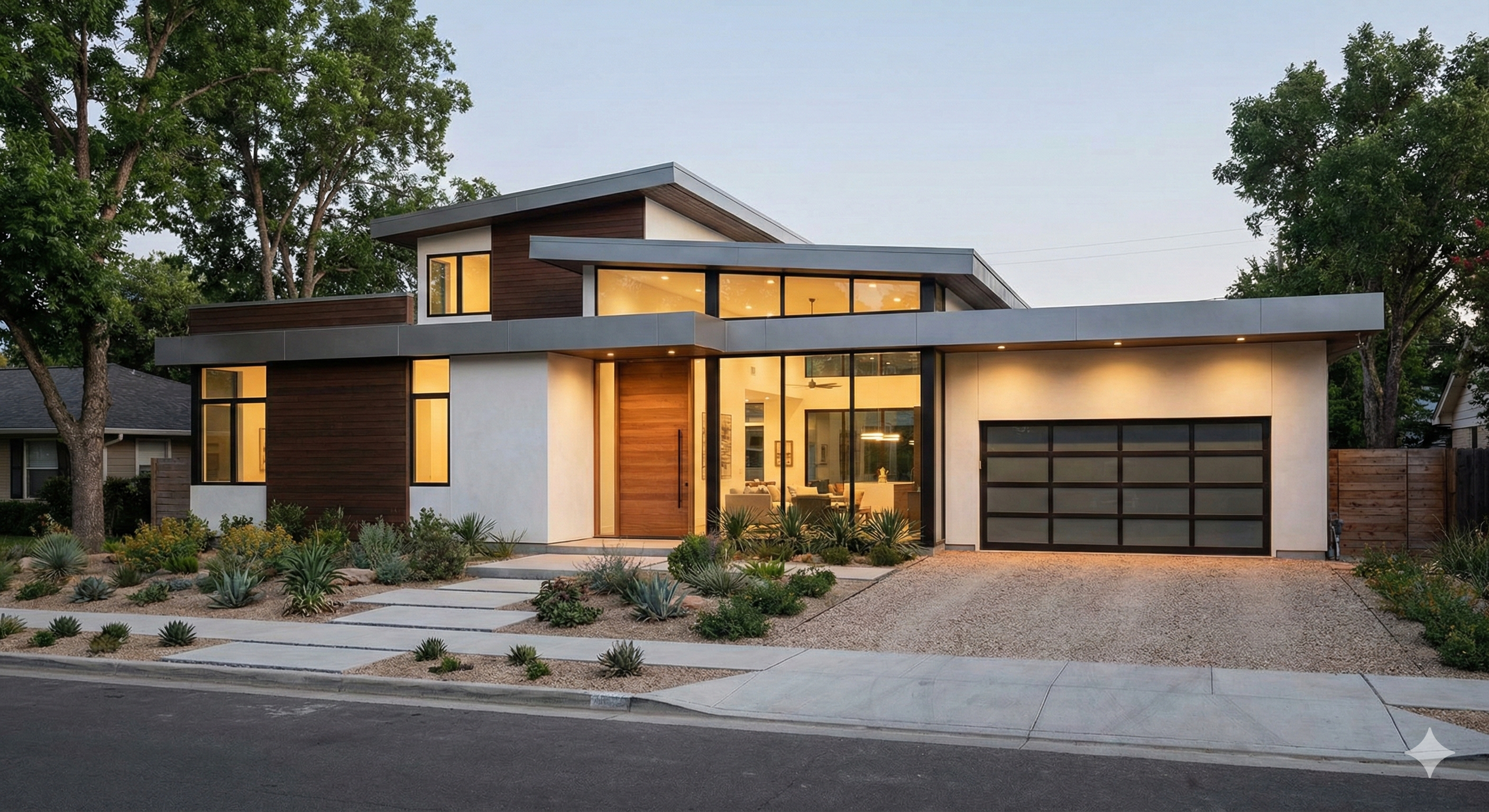 Professional architectural photography of a modern luxury home in the DFW area.