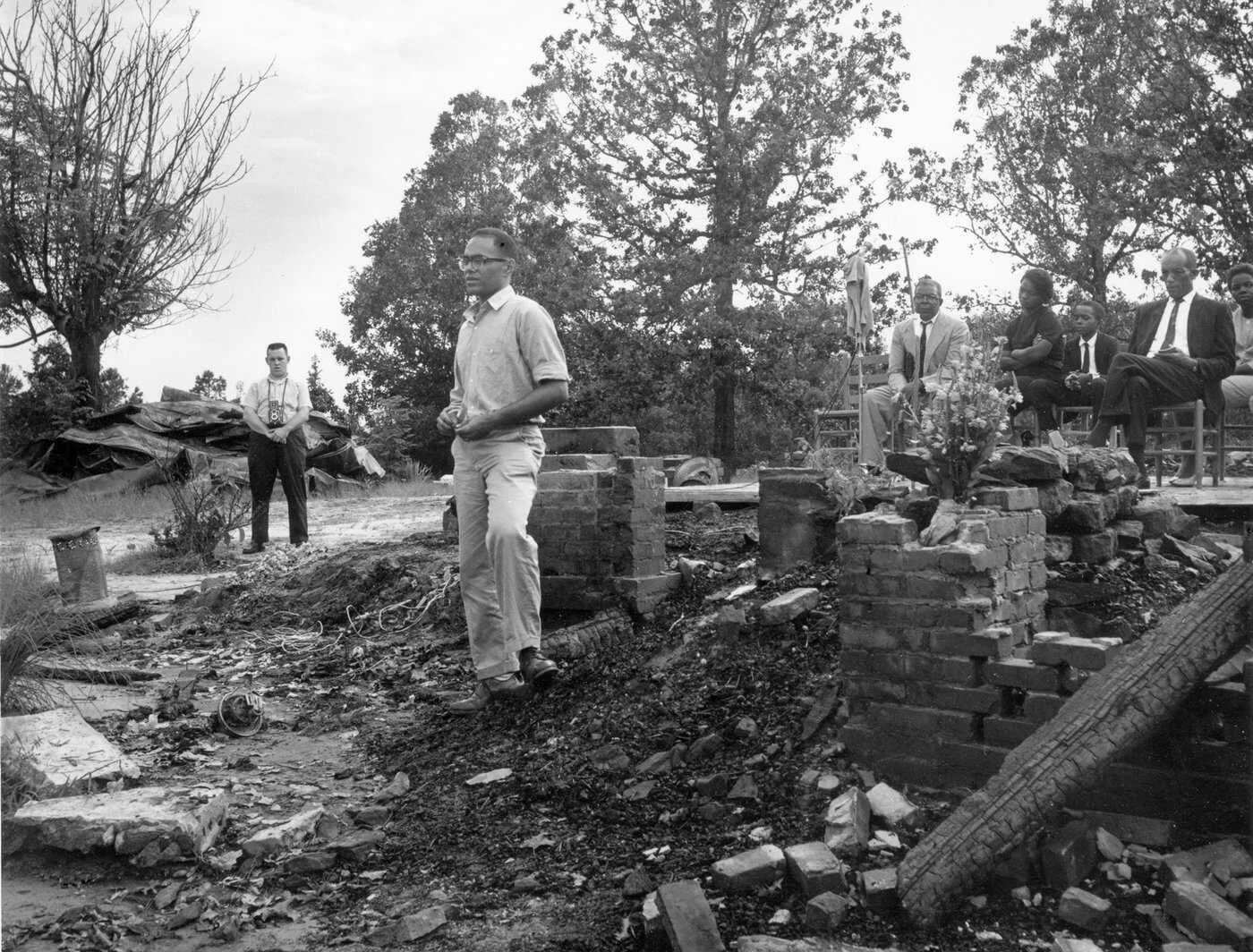 Burned Ruins of Mt. Zion Methodist Church in Neshoba County, Mississippi.