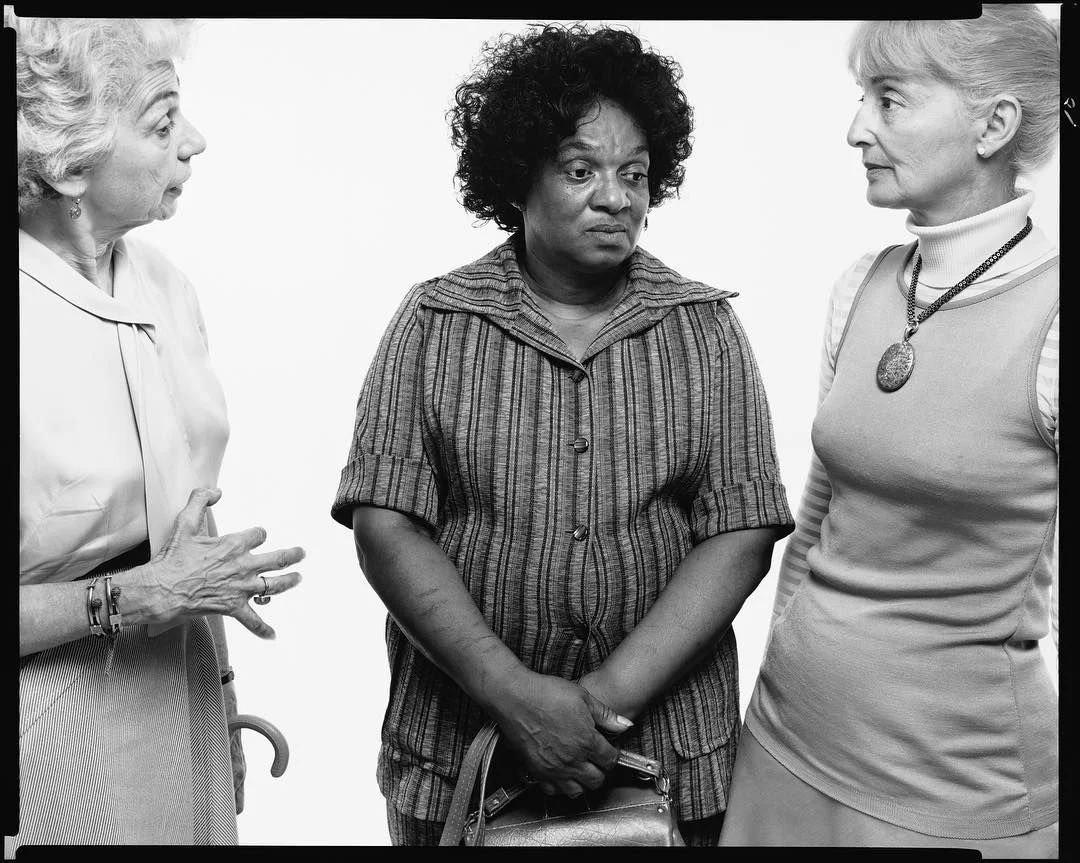 Anne Schwerner, Fannie Lee Chaney and Carolyn Goodman, mothers of slain civil rights workers, New York, July 15, 1975. Photo by: Richard Avedon 
