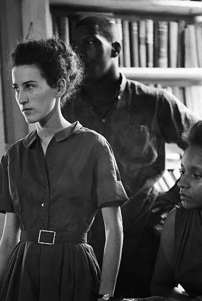 Mrs. Rita Schwerner (seated) and Ella Baker in 1964. Photo by Stan Wayman.