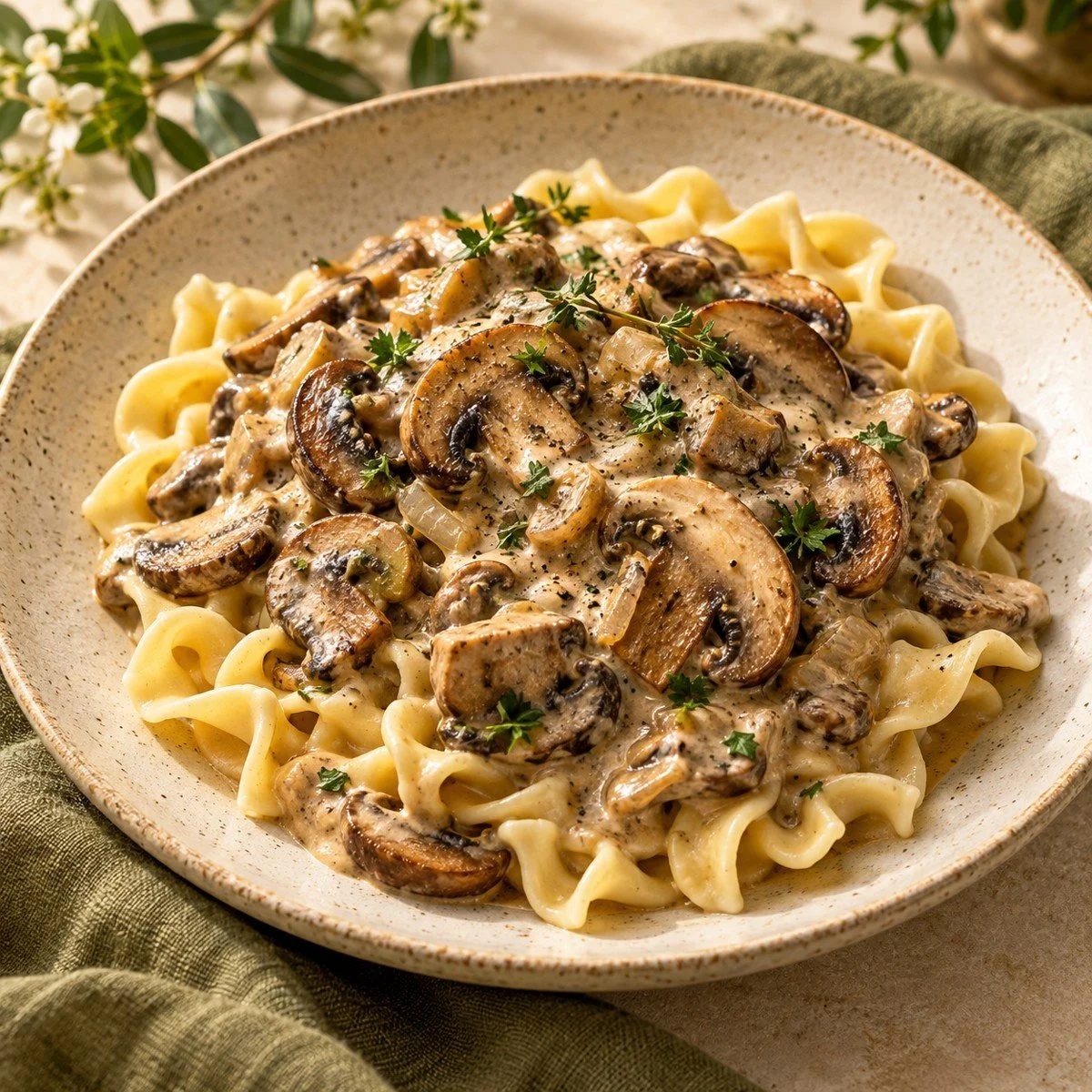 Mushroom Stroganoff — recipe coming soon