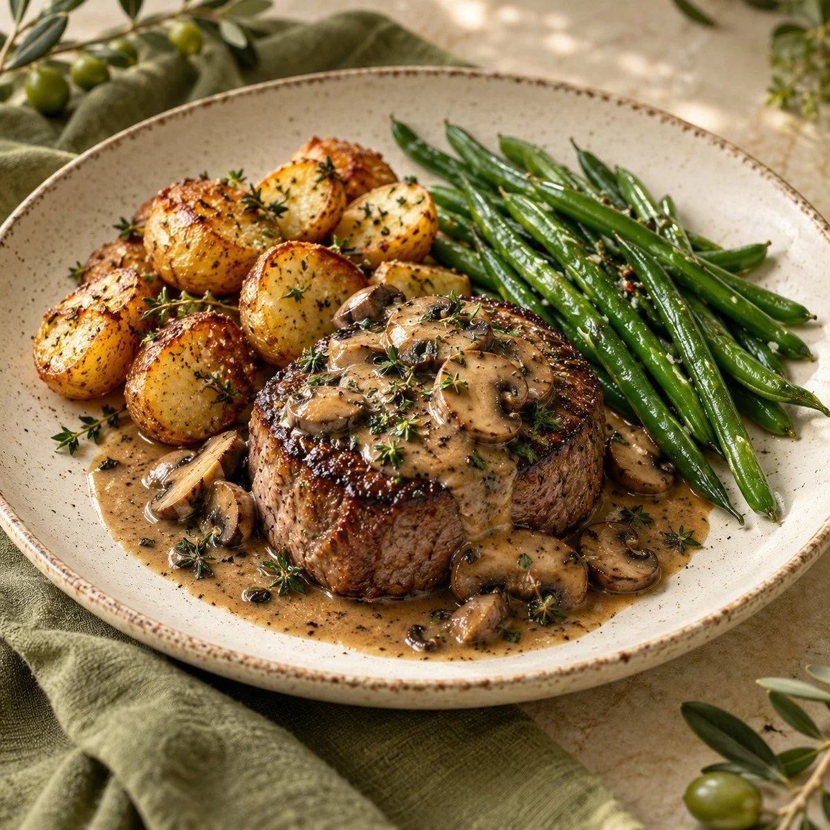 Filet Mignon with Mushroom Sauce — recipe coming soon