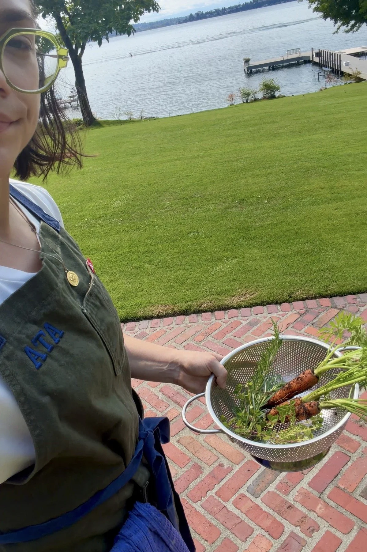 Virginia preparing a meal for gathering