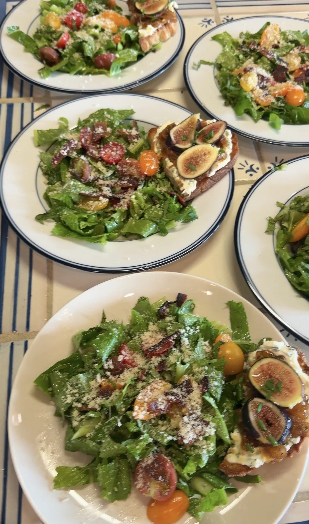 Seasonal salads, thoughtfully plated