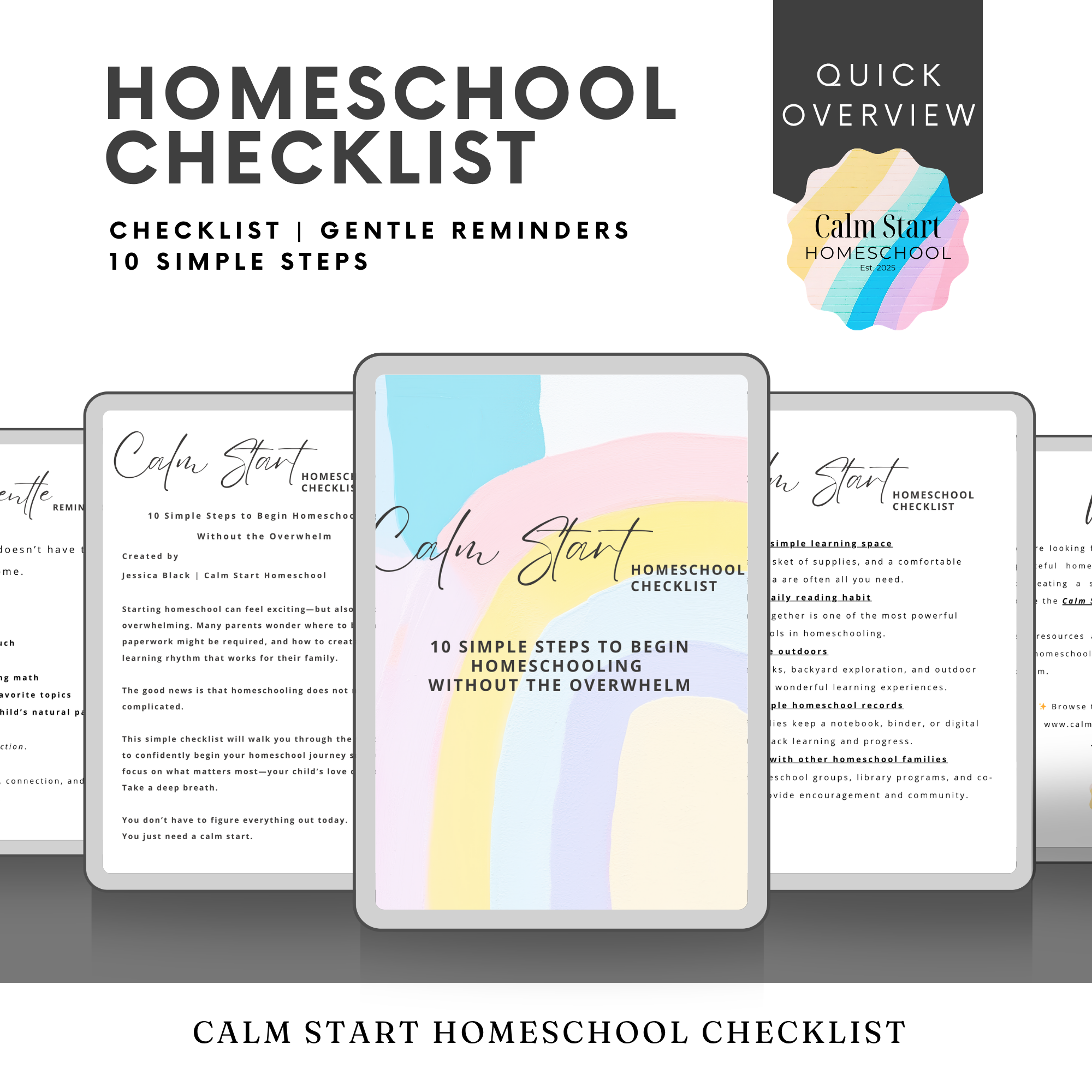 Calm Start Homeschool Checklist