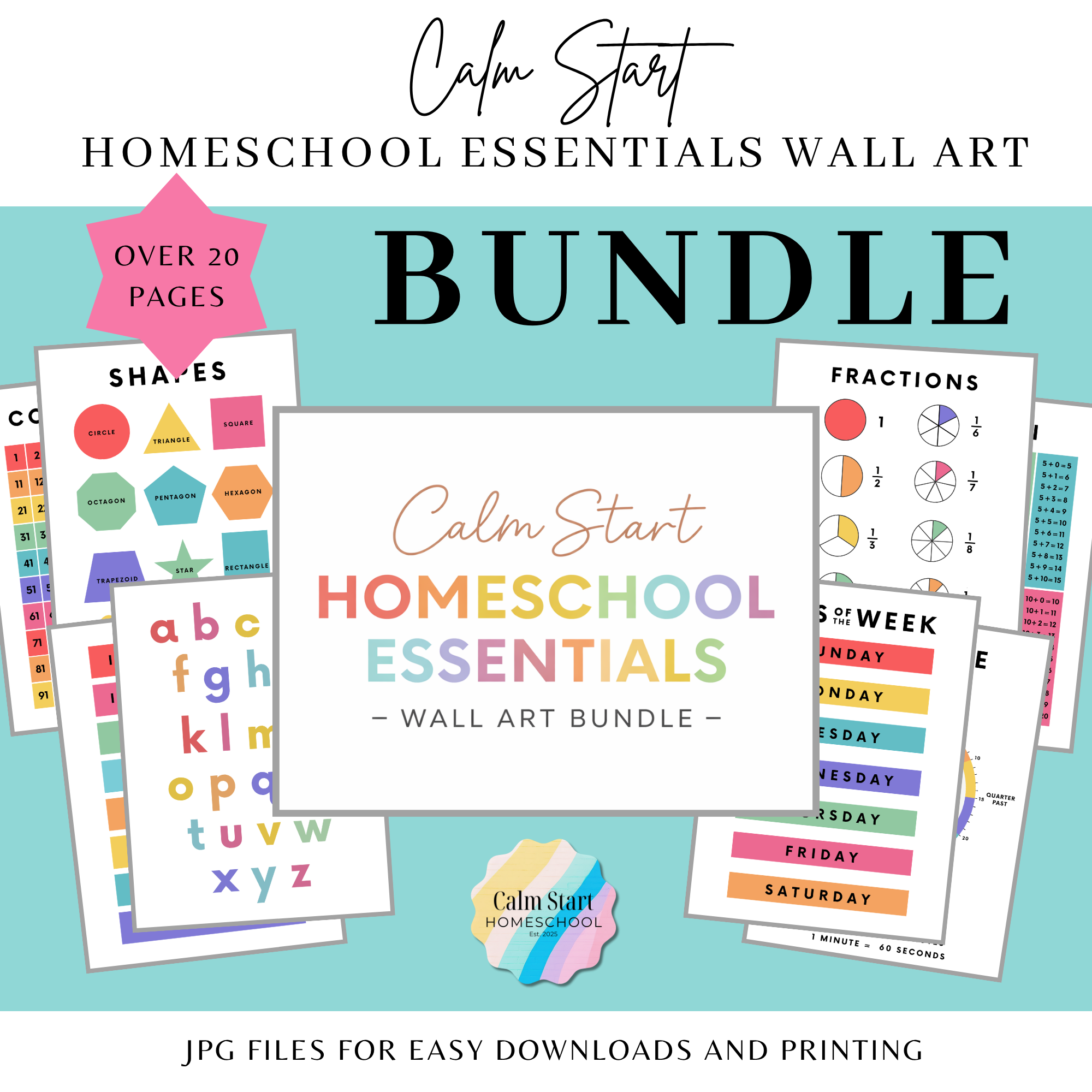 Homeschool Essentials Wall Art Bundle