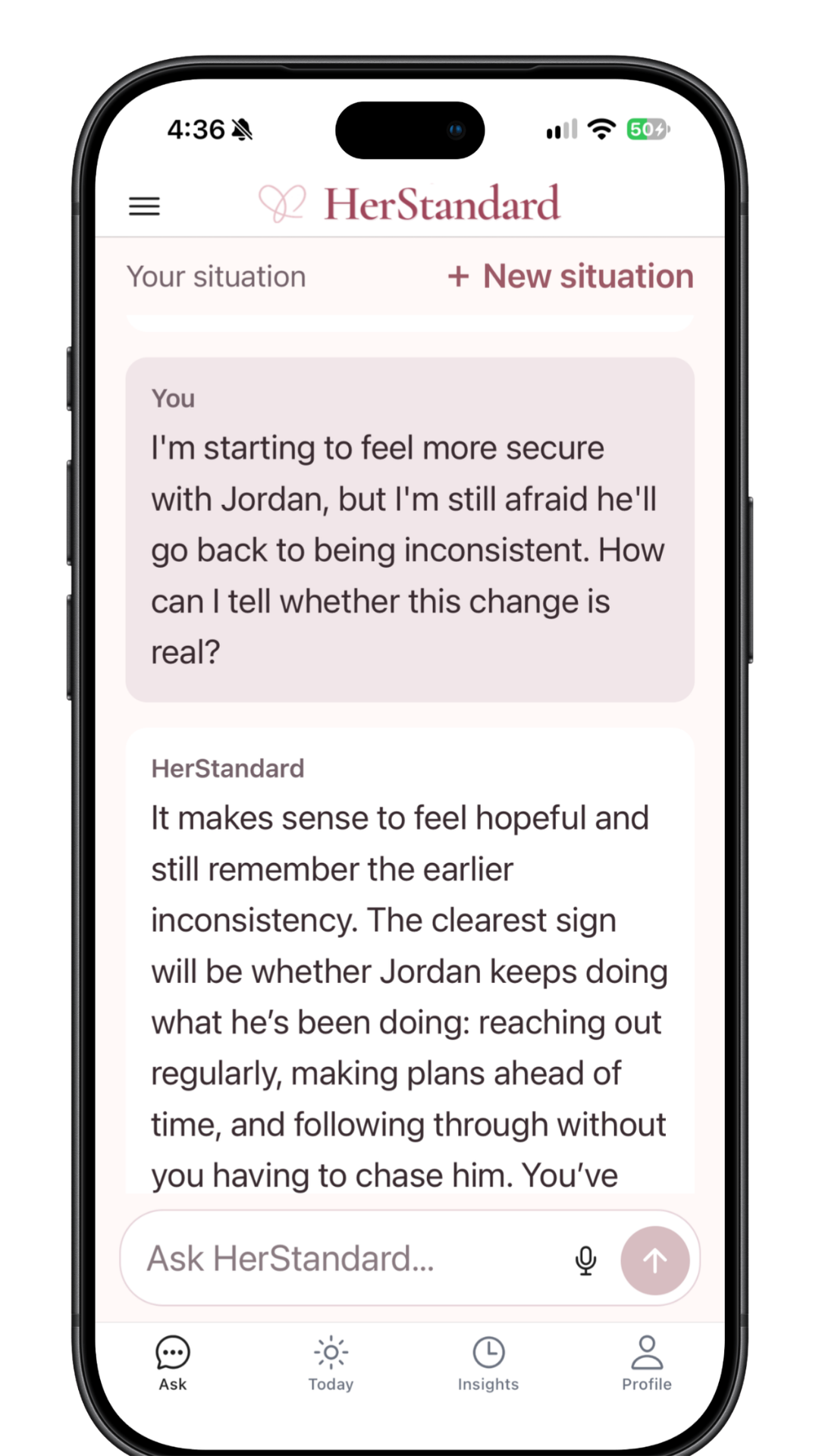 Mobile App Conversation Screen