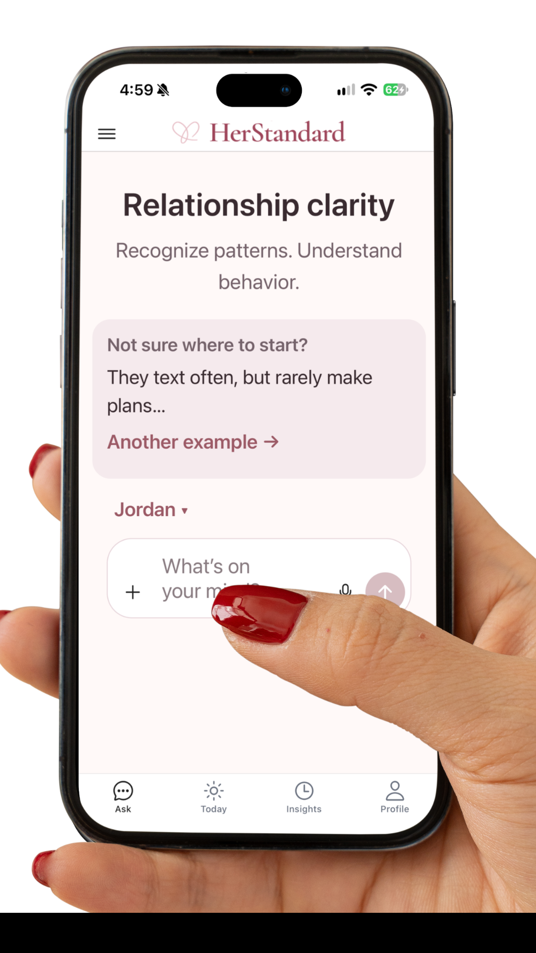 Mobile App Ask Screen