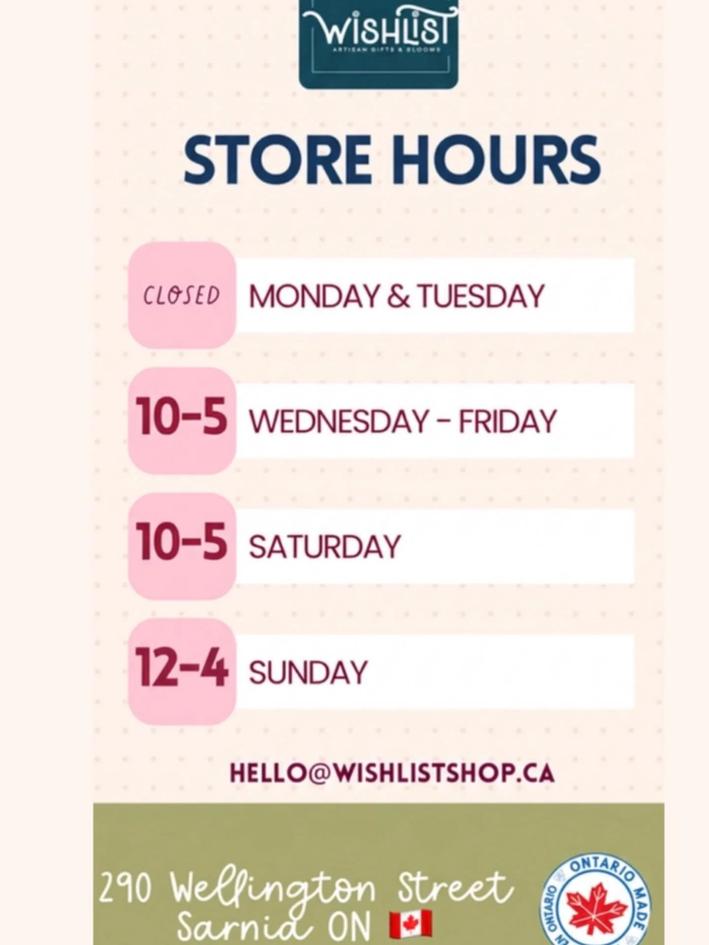 📍 290 Wellington Street
Sarnia ON 🇨🇦