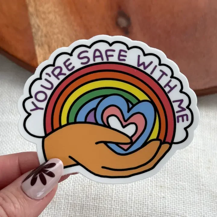 Safe with Me Vinyl Sticker