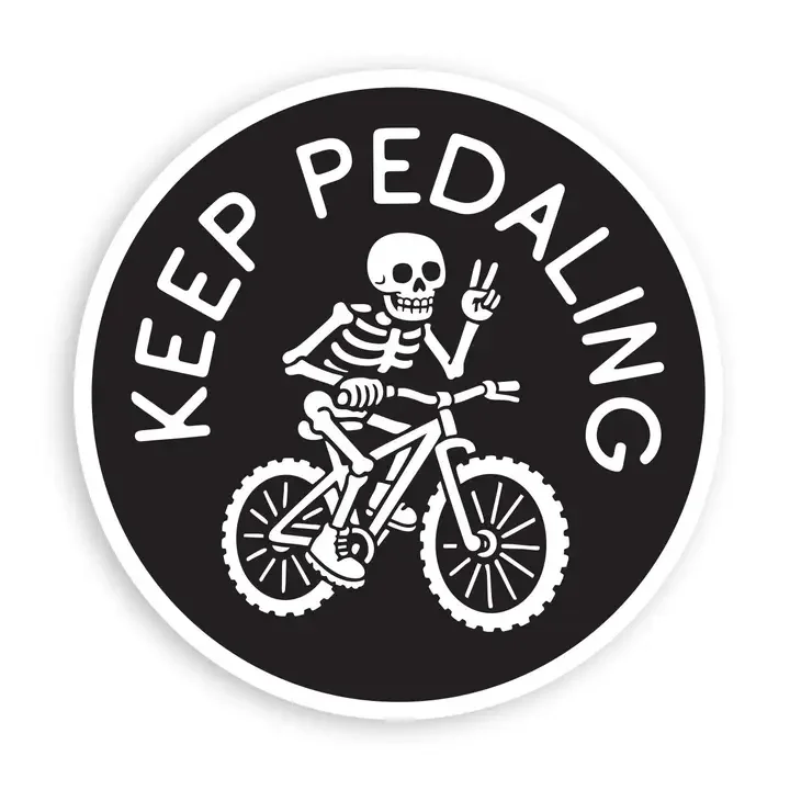 Keep Pedaling Vinyl Sticker