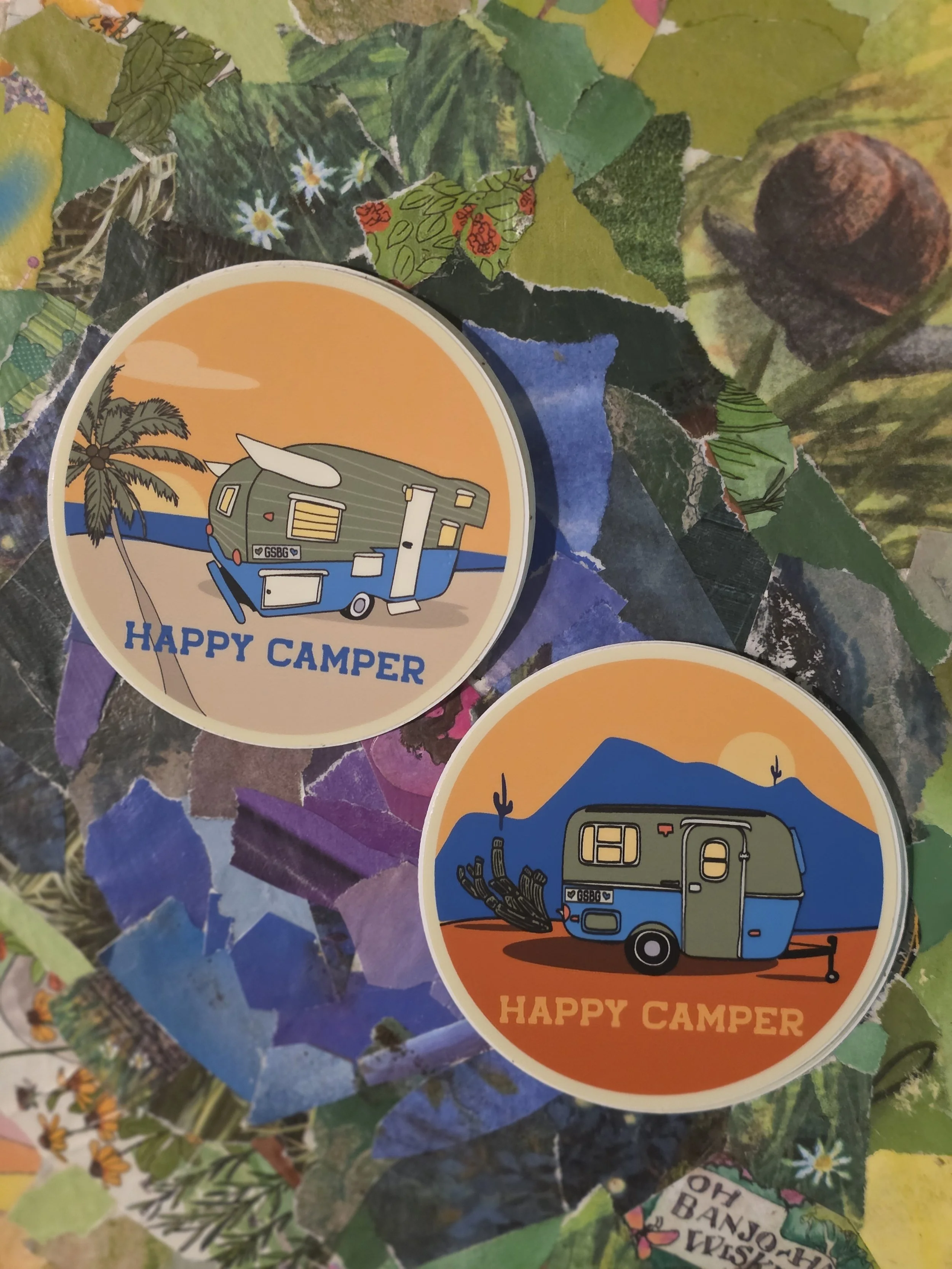 Happy Camper Vinyl Sticker
