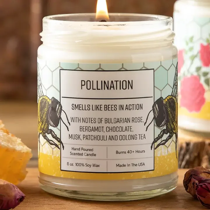 Bees in Action Candle