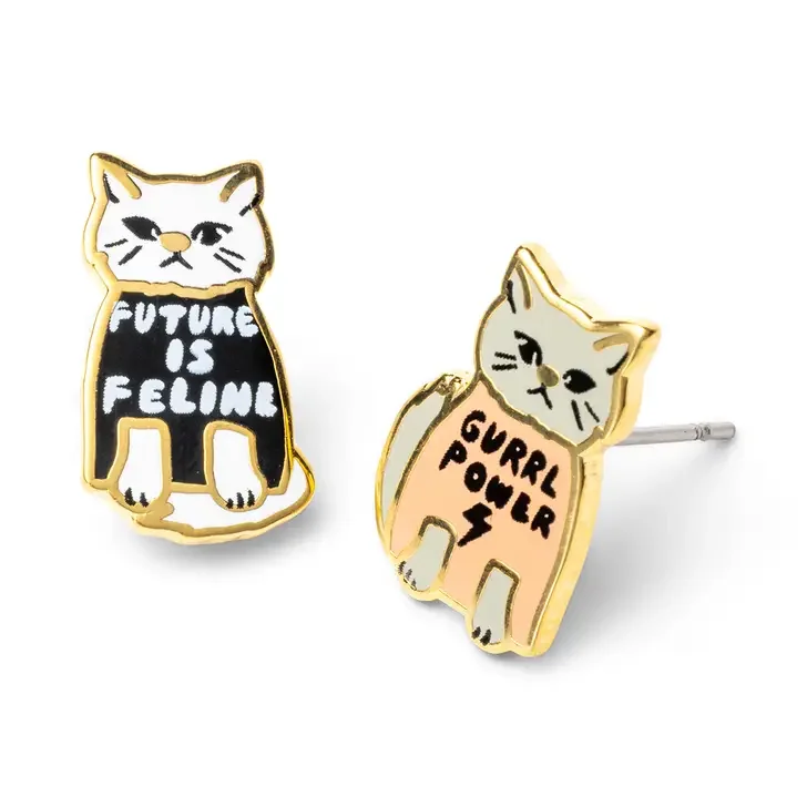 Future is Feline Earrings