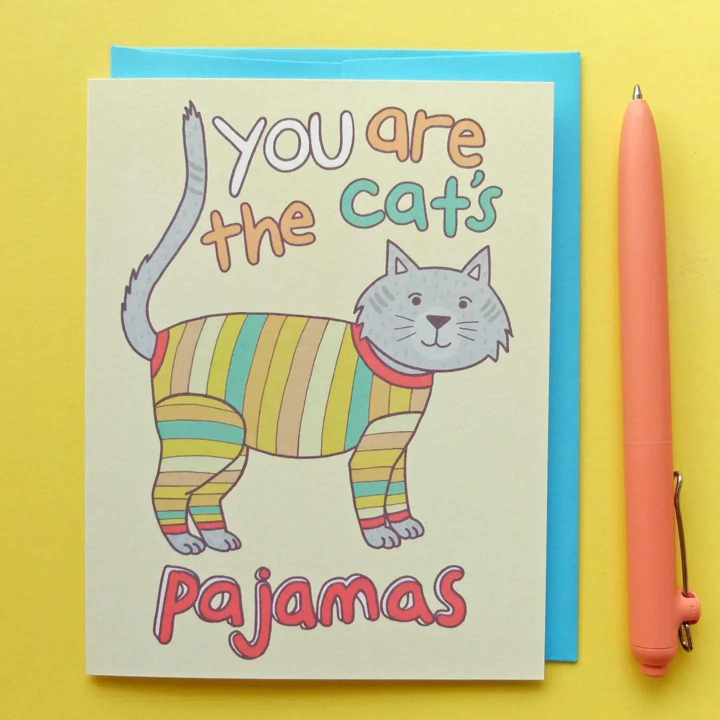 Cat's Pajamas Greeting Card