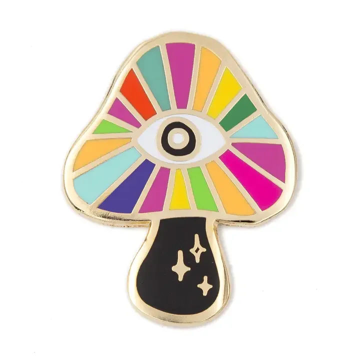 Rainbow Evil Eye Enamel Pin