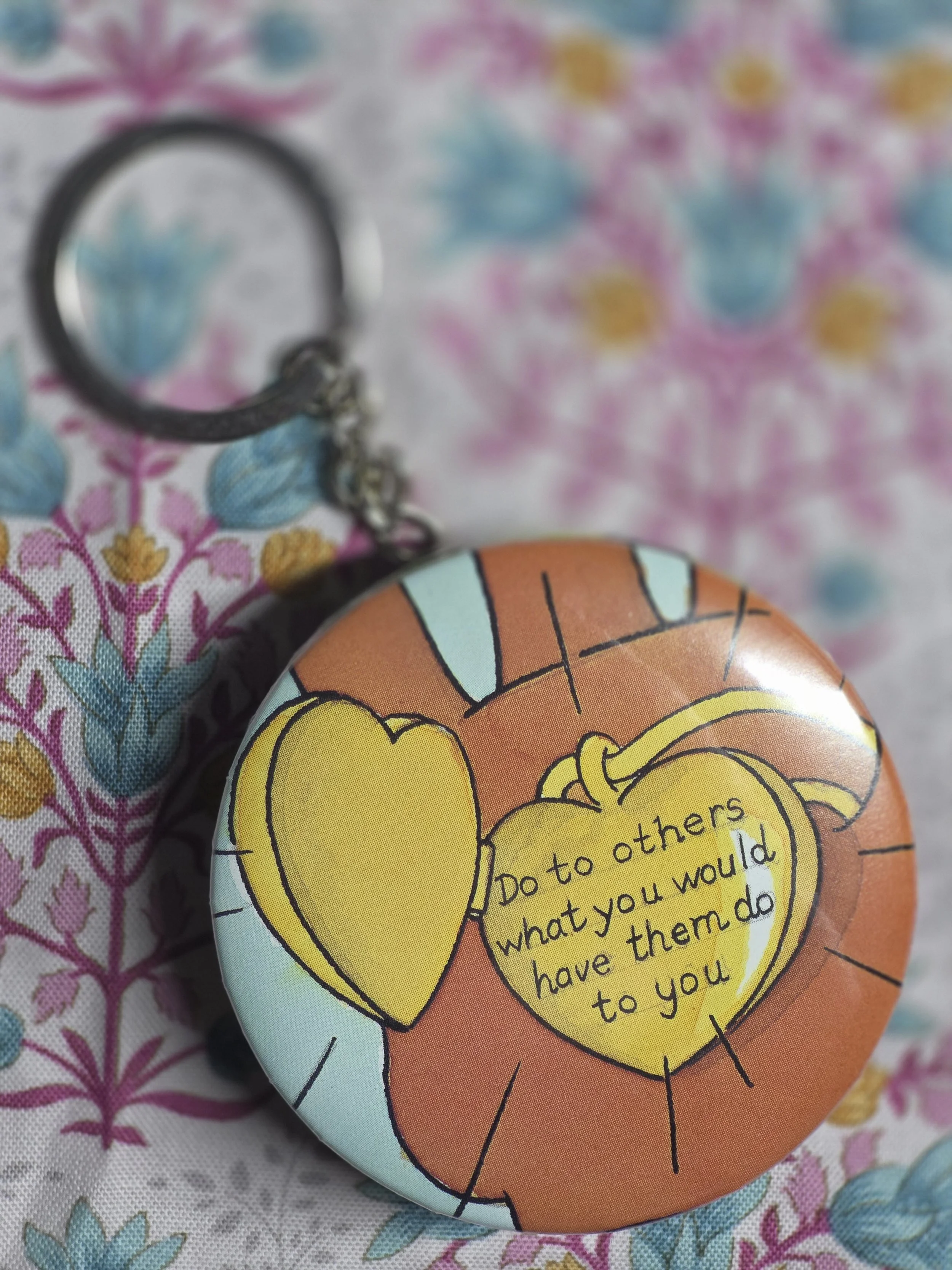 Golden Locket Keychain