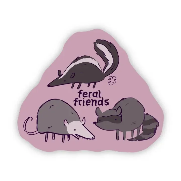 Feral Friends Vinyl Sticker