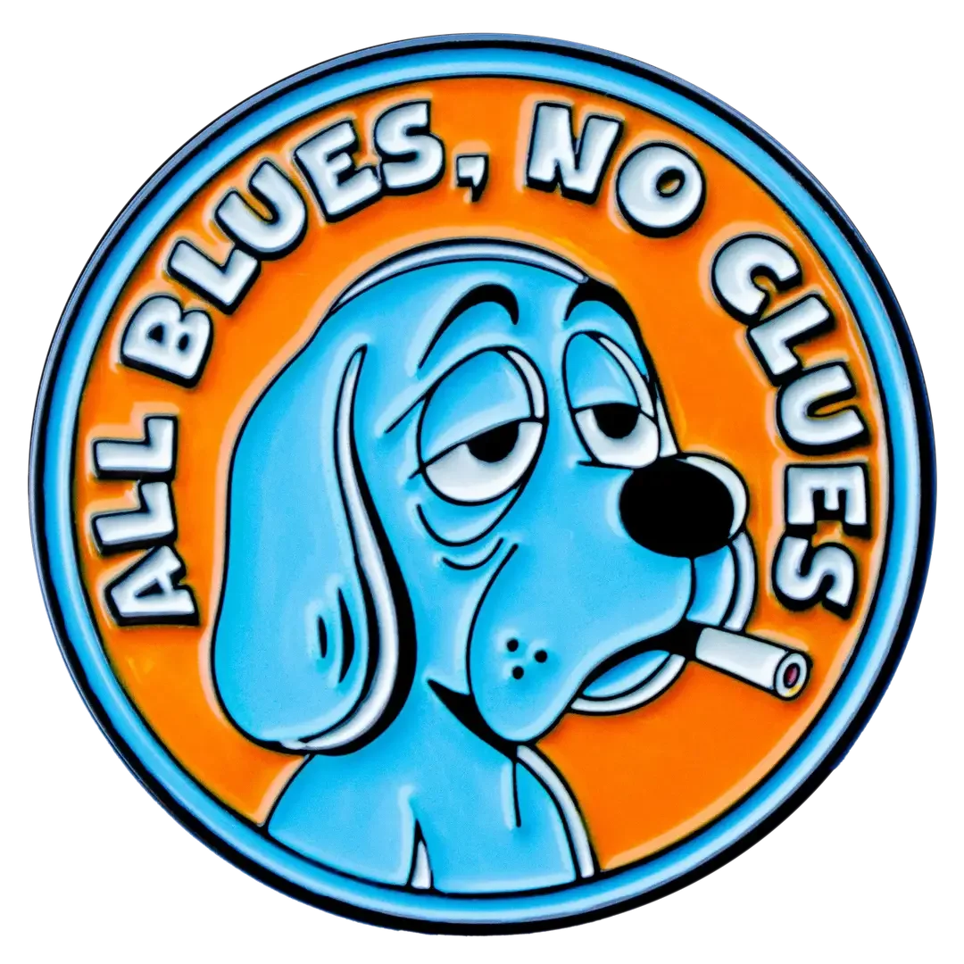 All Blues, No Clues Enamel Pin