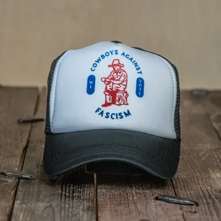 Cowboys Against Fascism Trucker Hat