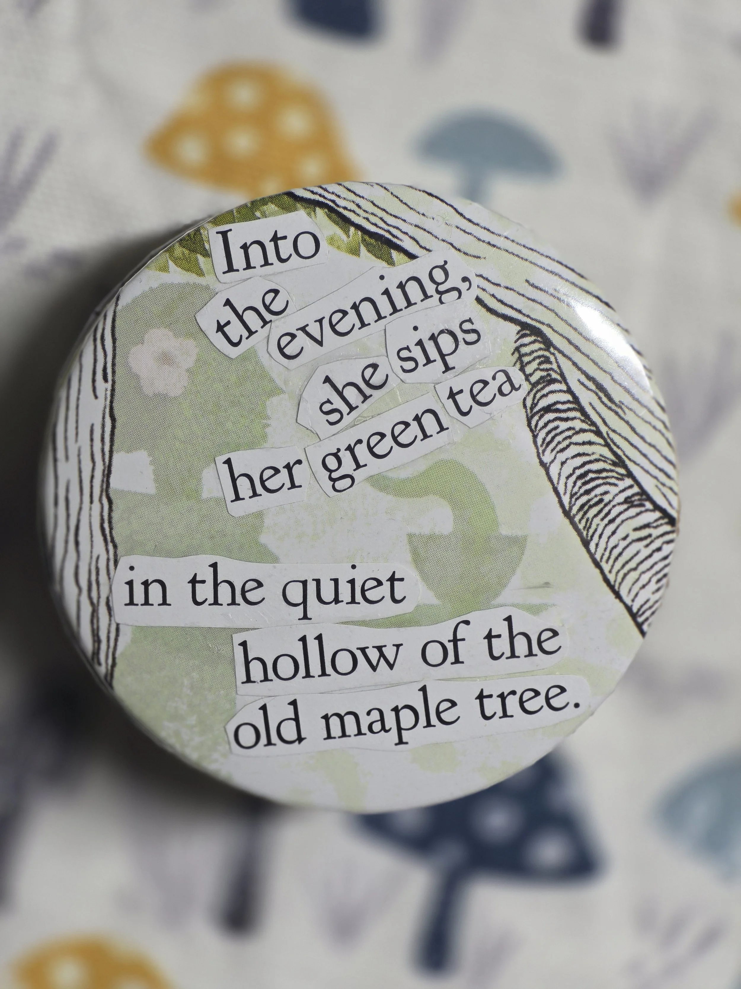 Green Tea Hollow Tree Pin