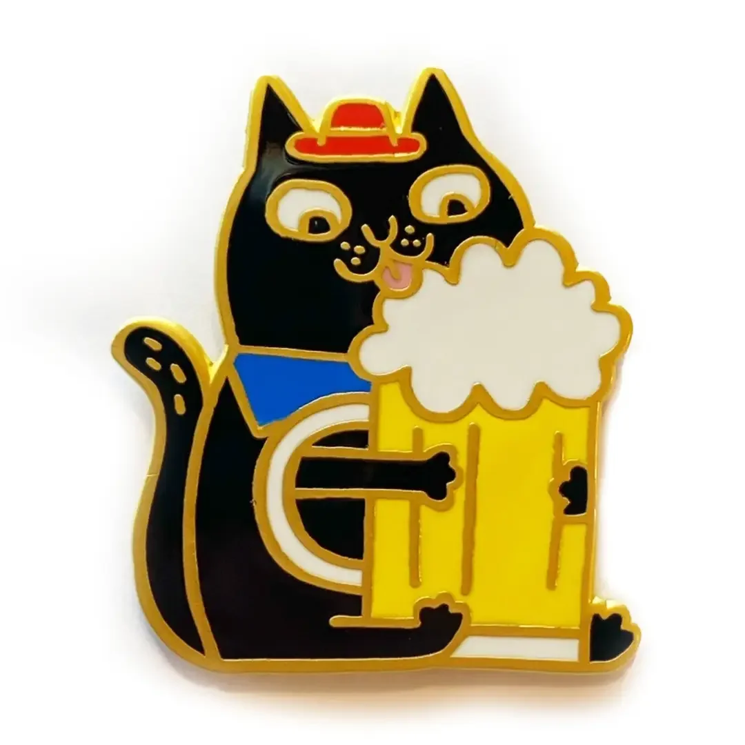Beer Mug Cat Enamel Pin