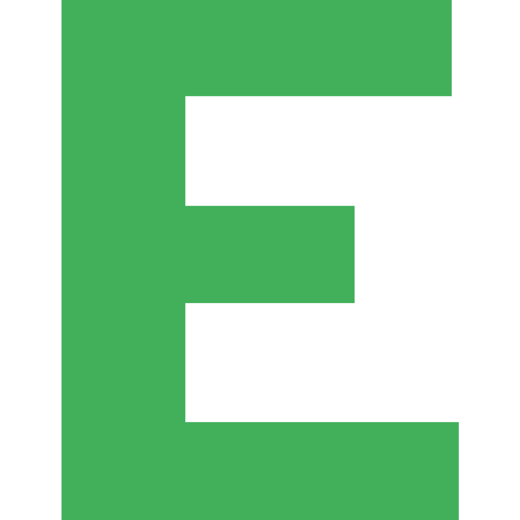 The letter E