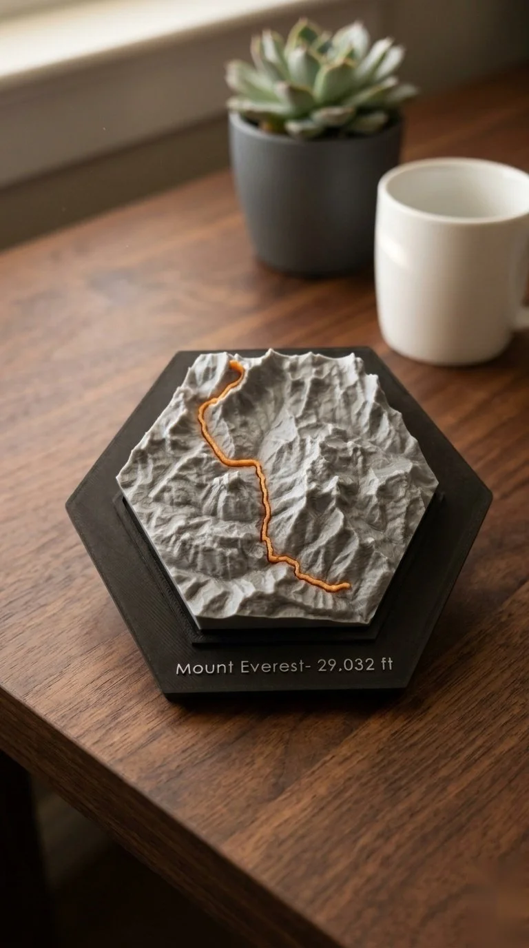 Mount Everest 3D Terrain Print
