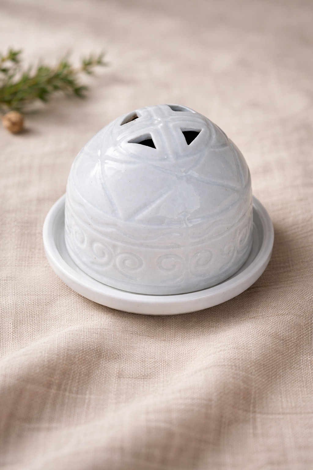 Ceramic Yurt Incense Holder