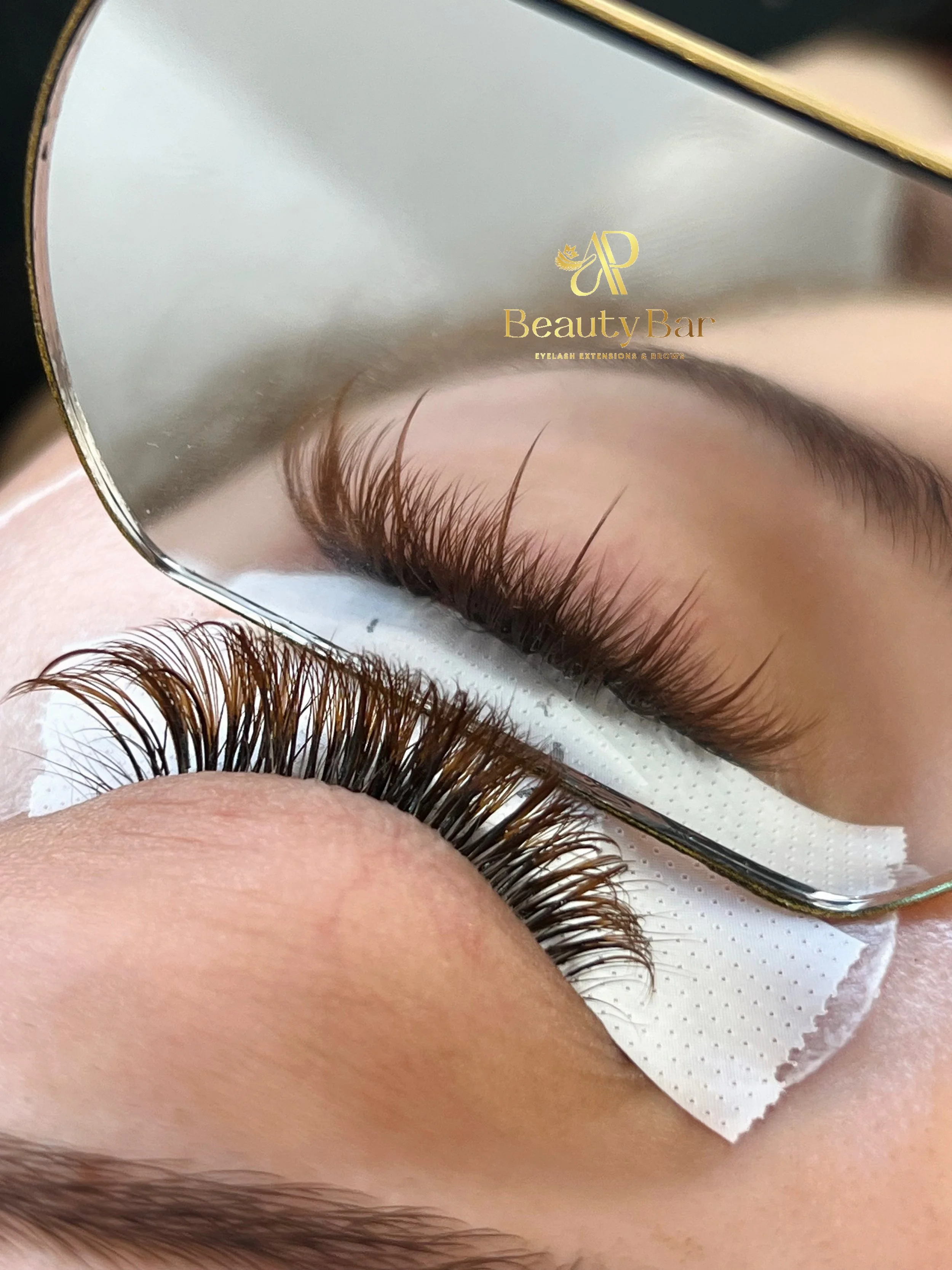 Wispy Volume with Brown Lashes