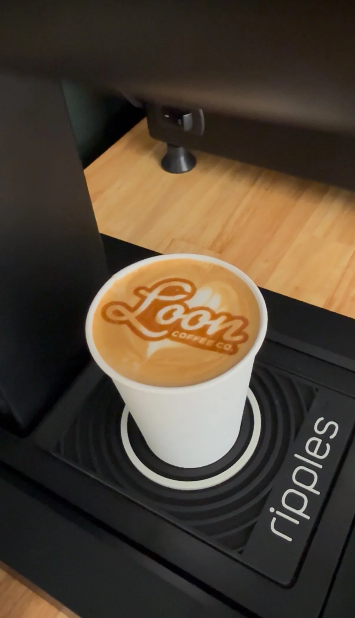 custom logo printed on latte