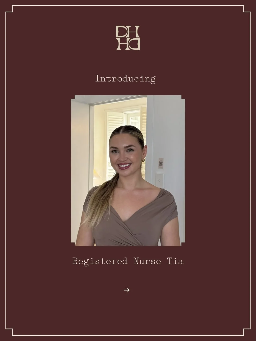 &zwnj; Meet Registered Nurse Tia (swipe to read)

Tia has a select number of appointments available right now, with further availability opening late May.

Tia Kennedy Registered Nurse (division 1) AHPRA registration: NMW0002765292
