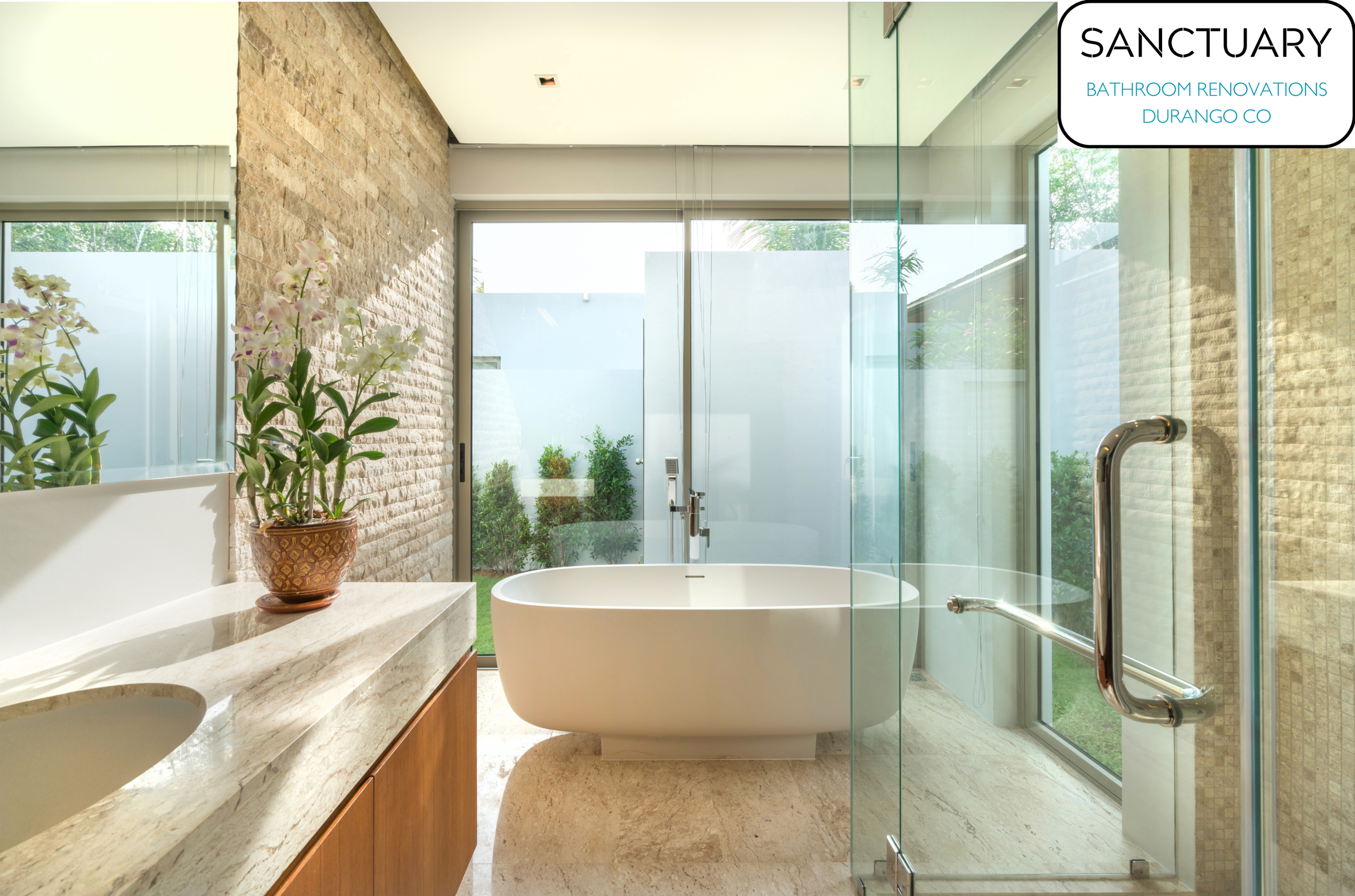 Natural modern look for a new bathroom in durango. cost?