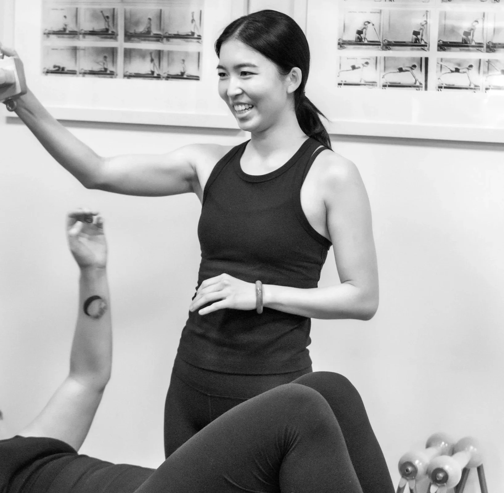 Pilates instructor guiding a private Classical Pilates session in Vancouver studio