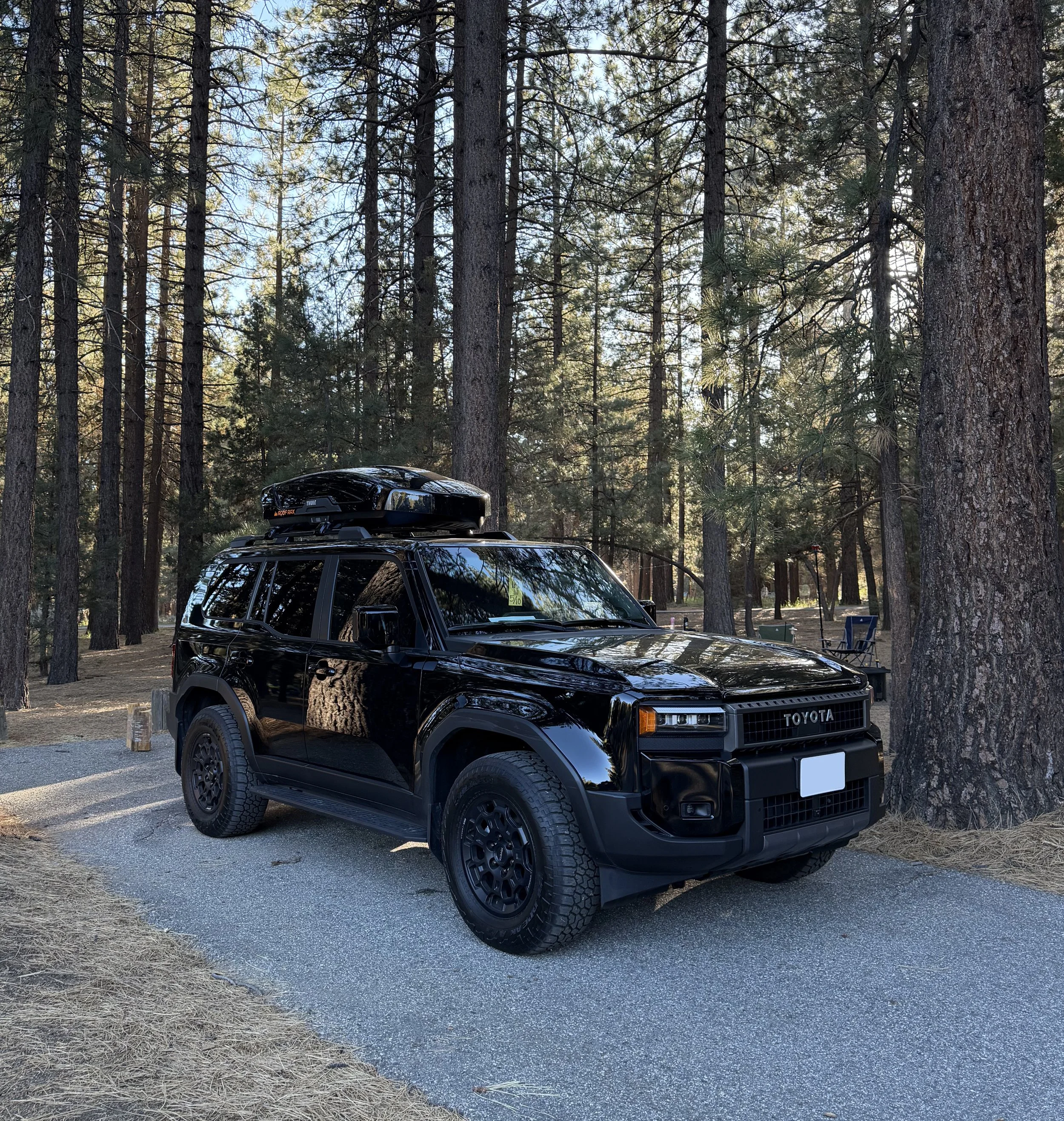 Toyota Land Cruiser roof cargo box rental install in Westminster to Big Bear