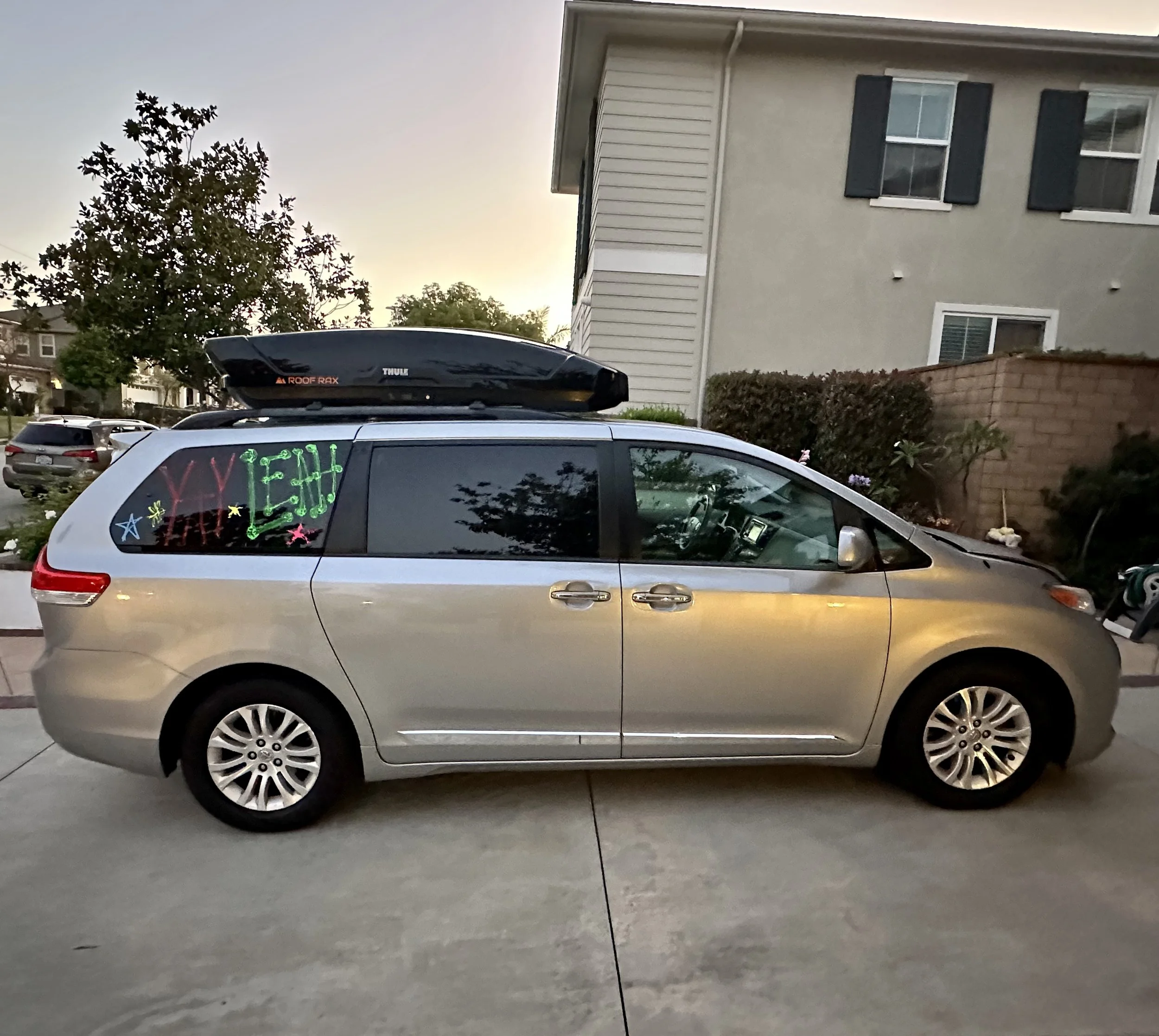 Toyota Sienna roof storage rental Orange County